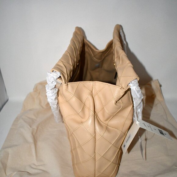 Tory Burch Fleming Chain Quilted Leather Hobo Bag in Vanilla soft serve # 162450 - Picture 3 of 7